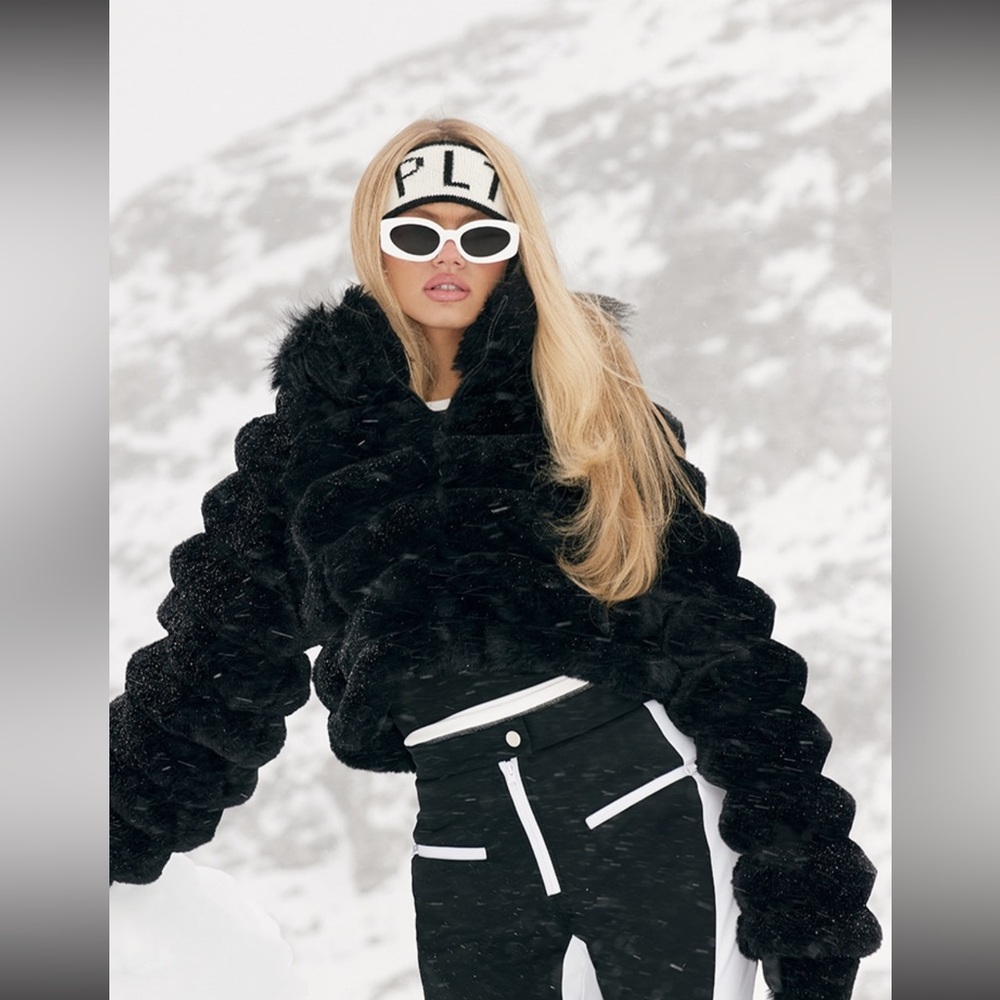 Black fur jacket